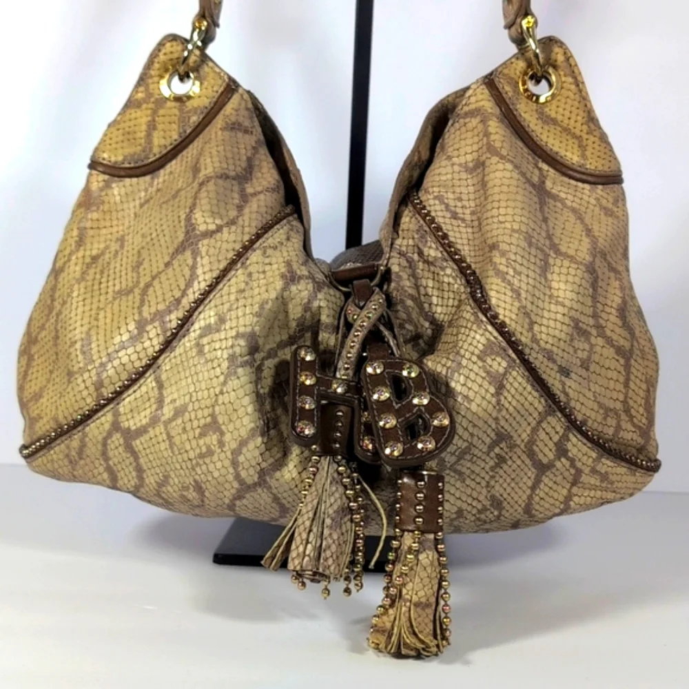 Henri Bendel Snake Skin Hobo Bag